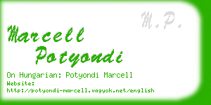 marcell potyondi business card